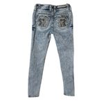 Rock Revival Women Size 28 Pearlie Mid Rise Skinny Jeans Embellished Embroidered Photo 1