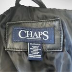 CHAPS Women's Black Faux Leather Mid-Length Motorcyle Jacket XL | EUC Photo 9