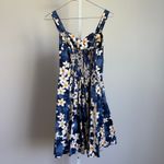 Royal Hawaiian Creations Vintage Floral Plumeria Dress Sleeveless Blue size S Photo 6