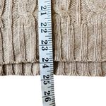 Ralph Lauren  vintage 90’s 100% merino lambs wool tan V-Neck cable knit sweater Photo 9