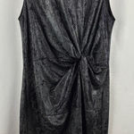 Molly Bracken  Black Textured Midi Dress Photo 0