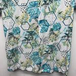 Denim & Flower  Artsy Button Front Women's Short Sleeve Shirt Size Medium Photo 3