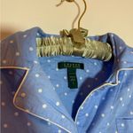 Ralph Lauren Gorgeous monogrammed  blue polka top sleep dress button up Photo 3