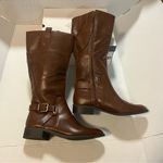 st. john's bay Womens Roslyn Stacked Heel Riding Boots in Cognac Sz 9.5 NIB Photo 3