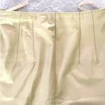 Pia Rucci 80s Cream 100% Soft Leather Knee Length Pencil Skirt X Photo 4