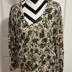 Gerard Darel  Green and Cream Patterned Top Photo 0