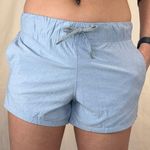 Athletic Works  Women's Gym Sweat Shorts Light Blue M Med Medium 8 10 Stretchy Photo 0