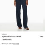 Aritzia  Babaton Agency City Wool Trousers in Navy Photo 6