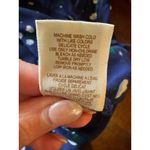 Free People  Dress Medium Blue‎ White Floral Collared Mini Retro Boho Cottagecore Photo 9