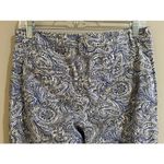 Talbots  Blue Paisley Print Perfect Crop Pants Petite Size 6 Photo 8