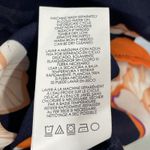 CAbi Womens S Blouse #5030 Sleeveless Navy Blue w/ Orange White Floral Layered Photo 4