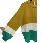 Dreamers by Debut Colorblock Striped Sweater Size 1X Cozy Photo 6