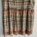 Hemant & Nandita Beaded Drop Waist Shift Mini Dress in Multicolor Size 4 Tan Photo 3