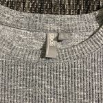 ASOS long sleeve ribbed crop top grey Photo 2