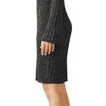 Keepsake  The Label Black Metallic Off Shoulder Knit Long Sleeve Dress S Photo 2