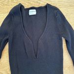 Lovers and Friends V Notch Ribbed Sweater in Black Size XS Photo 1
