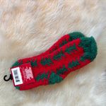 Bugaboo Snugadoo Red and Green Fuzzy Christmas Tree Socks Photo 1