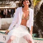 J.Crew  Lettuce-trim bikini top in gingham Photo 0