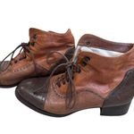 Tano Italian Made Womens Brown Leather Lace Photo 2