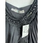 Maurice's Black Draped Embellished Beaded Scoop Neck Tank Top Blouse Size 3 NWT Photo 5