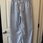 Blue Striped Linen Pants Size M Photo 1