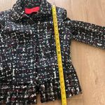 Carolina Herrera $2290 CH  Black Tweed Paneled Peplum Cotton/Silk Jacket Size 6 Photo 7