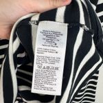 J Crew Striped Cropped Fit Shirt Small Boxy Long Sleeve Preppy Nautical Coastal Black Photo 4