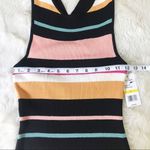 Ella Moss  Striped Bodycon Tank Dress Ribbed Sleeveless  Black Pink Medium‎ New Photo 10
