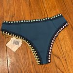 kiini NWT  Flor bikini boyshort swim bottoms size L teal multi colorway Photo 2