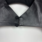 David Lerner  Dress Silk Spandex Lambs Leather Open Back Black Mini Size Small Photo 6