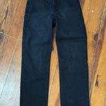 Just USA  Black High Rise Straight Leg Jeans Raw Hem size 28 6 Photo 0