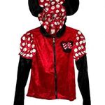 Disney Minnie Mouse Halloween Costume Hoodie Ears Bow Women Small/Medium NWOT Photo 2