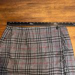VTG Sag Harbor Plaid Faux Wrap Wool Blend Skirt Gray Size 18 Photo 3