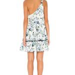 Free People All Mine One Shoulder Floral Print Linen Blend Ruffle Mini Dress M Photo 1
