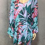 Anne cole Green and Pink Swim Coverup with Bell Sleeves Xl/XXl Photo 1