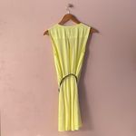 H&M Sheer Bright Yellow Belted Mini Dress Size 6 NWT Photo 2