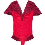 We Are HAH  Top Heavy Bodysuit Rouge Red Size Medium NWT Photo 0