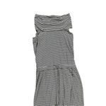 Dolan Left Coast Dress Black White Stripe Knit Cowlknit Midi cowl neck Sleeveles Black Photo 10