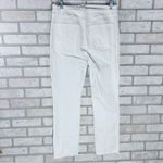 Good American Good Legs Straight Raw Hem Jeans in White 037 Size 10/30 Photo 4