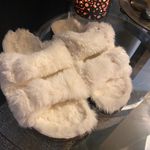 Faux Fur Slip On House Shoes | Slippers White Size 7.5 Photo 0