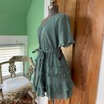 NWT Lulu’s All The Sage One Shoulder Ruffle Dress ~ size Large Green Photo 5