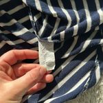 Hailey & Co. Women's S Long Sleeve V Neck Pocket Tee Blue White Stripe Nautical Photo 8