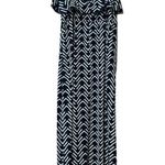 Trixxi medium womens maxi dress ruffle top adjustable straps chevron type design Photo 3