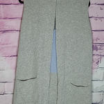 BENEDETTA B. GRAY BLUE MERINO WOOL CASHMERE OPEN LONG LINE CARDIGAN VEST SMALL Photo 0