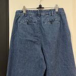 Madewell Pleated Wide Leg Jeans Size 10 Baggy Medium Wash Photo 3