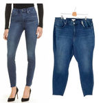 Good American Good Legs Raw Hem Skinny Jeans In Blue653 Plus Size 24 Photo 1