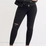 Madewell  9” Mid-Rise Raw Hem Skinny Jeans in Black Sea Photo 0