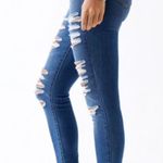 PacSun Womens Mid Rise Super Stretch Distressed Faded Ankle Jegging Jeans Photo 2