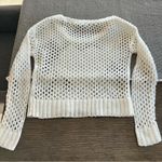 Delia’s Y2K crochet knit pullover sweater, cropped, off white sz S Photo 2