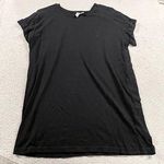 H&M Black Classic Crewneck Short Sleeve Tunic 100% Cotton Size Medium EUC Photo 0